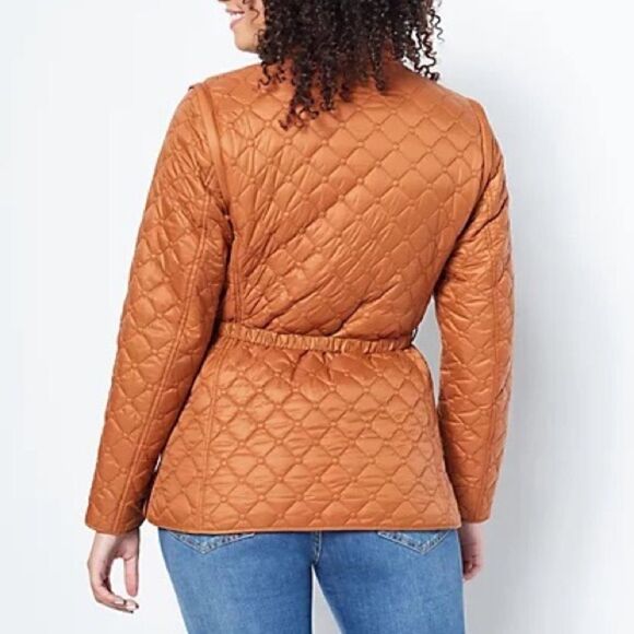 Dennis Basso Detachable Sleeves Water Resistant Quilted Jacket - Picture 2 of 6